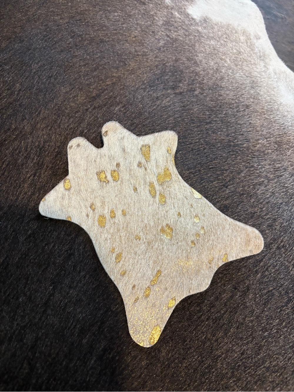 Acid Wash Cowhide Drink Coaster